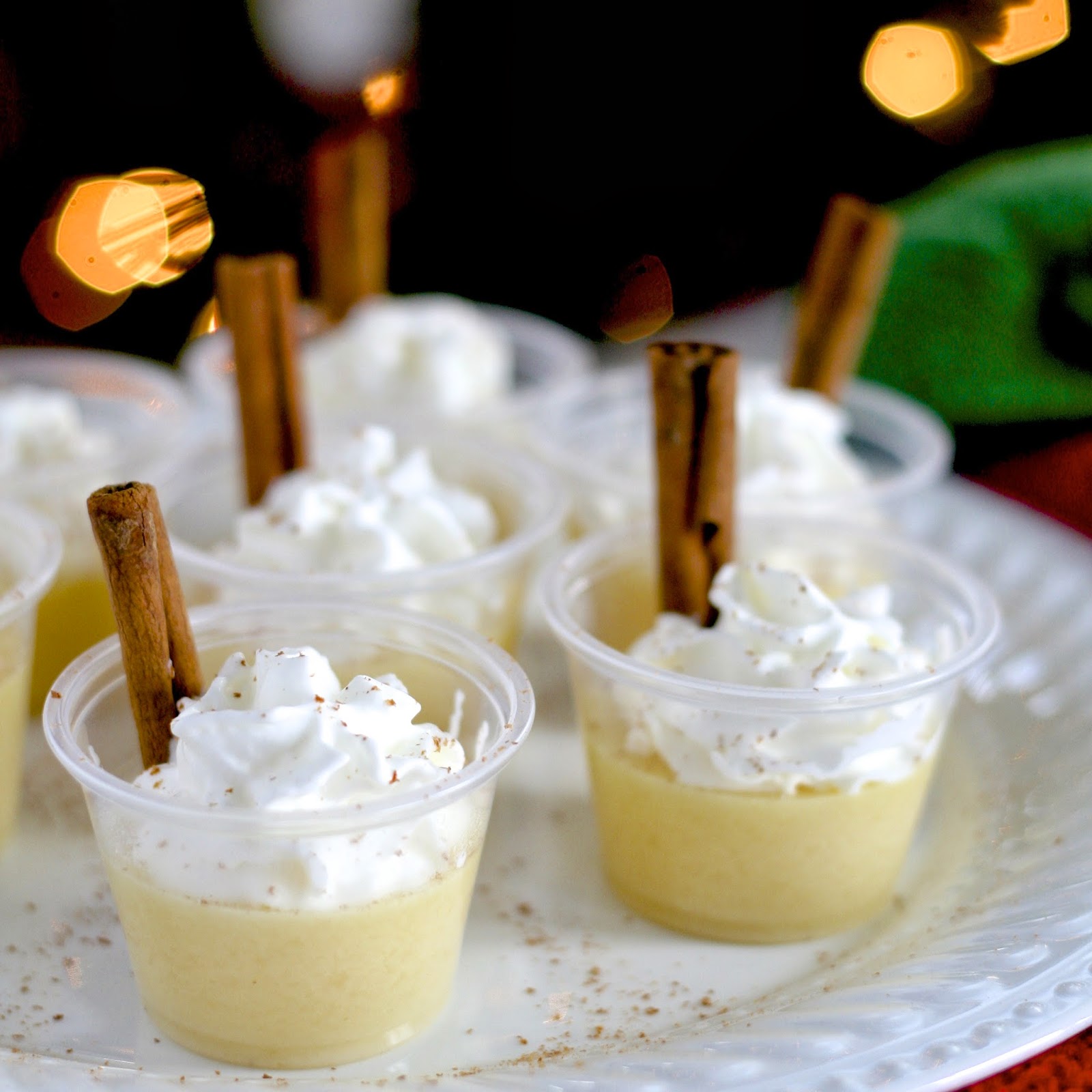 E is for: Eggnog Jello Shots, Eggnog Martini &amp; White Cosmo - e is for eat