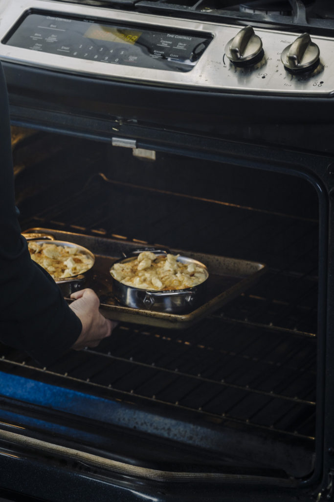 Tuscan® Dairy Farms Bread Pudding going the oven